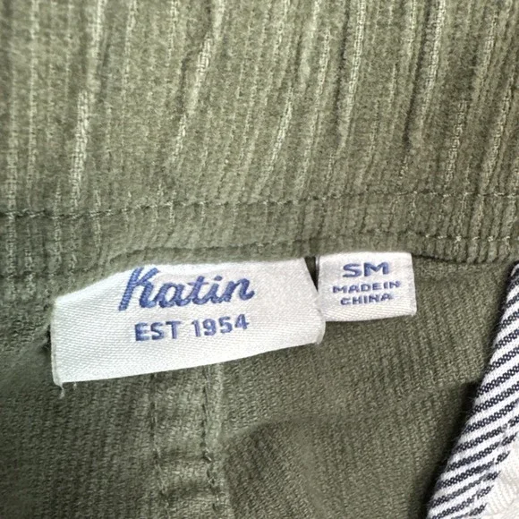 Katin Pants Men's Small‎ Olive Green Corduroy Elastic Waist Drawstring EUC - Picture 6 of 10